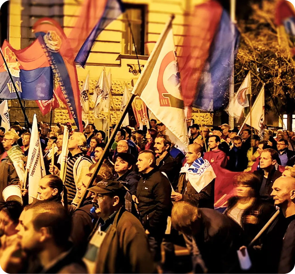 MASZSZ felvonulás munkavállalói érdekképviseleti eseményen